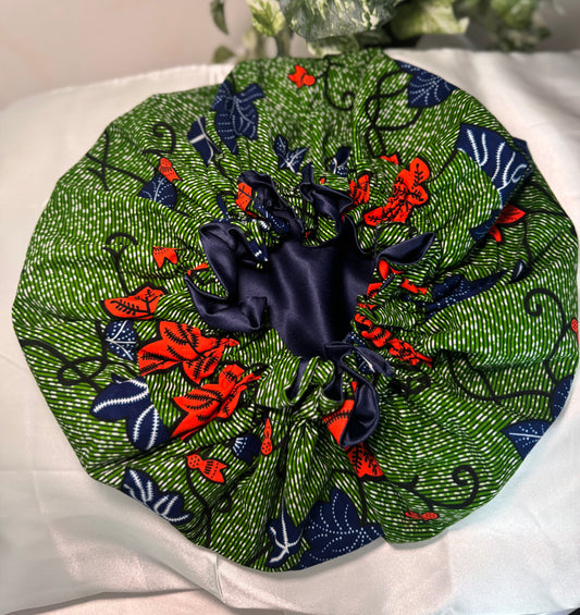 Green Adult Silk Bonnet