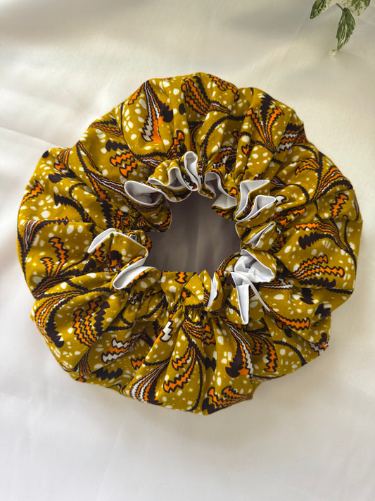 Mustard Adult Silk Bonnet