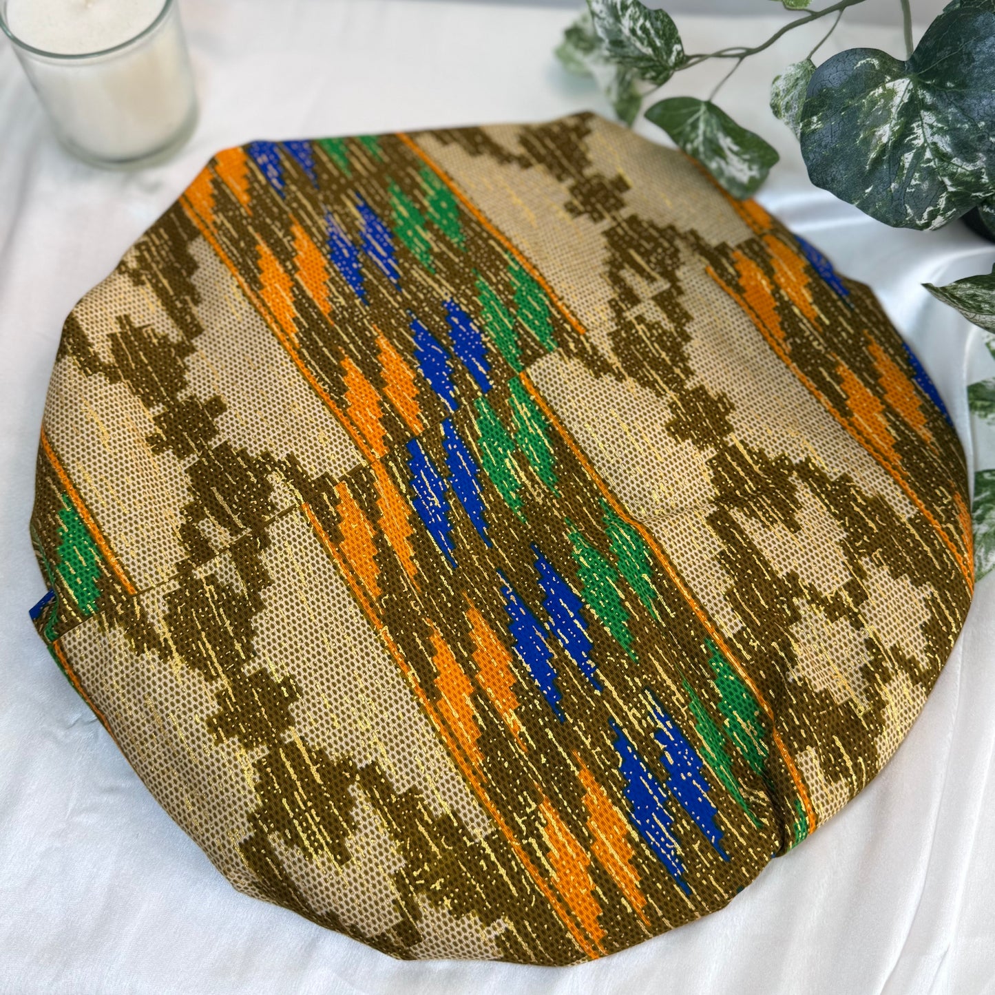 Gold Kente Adult Silk Bonnet