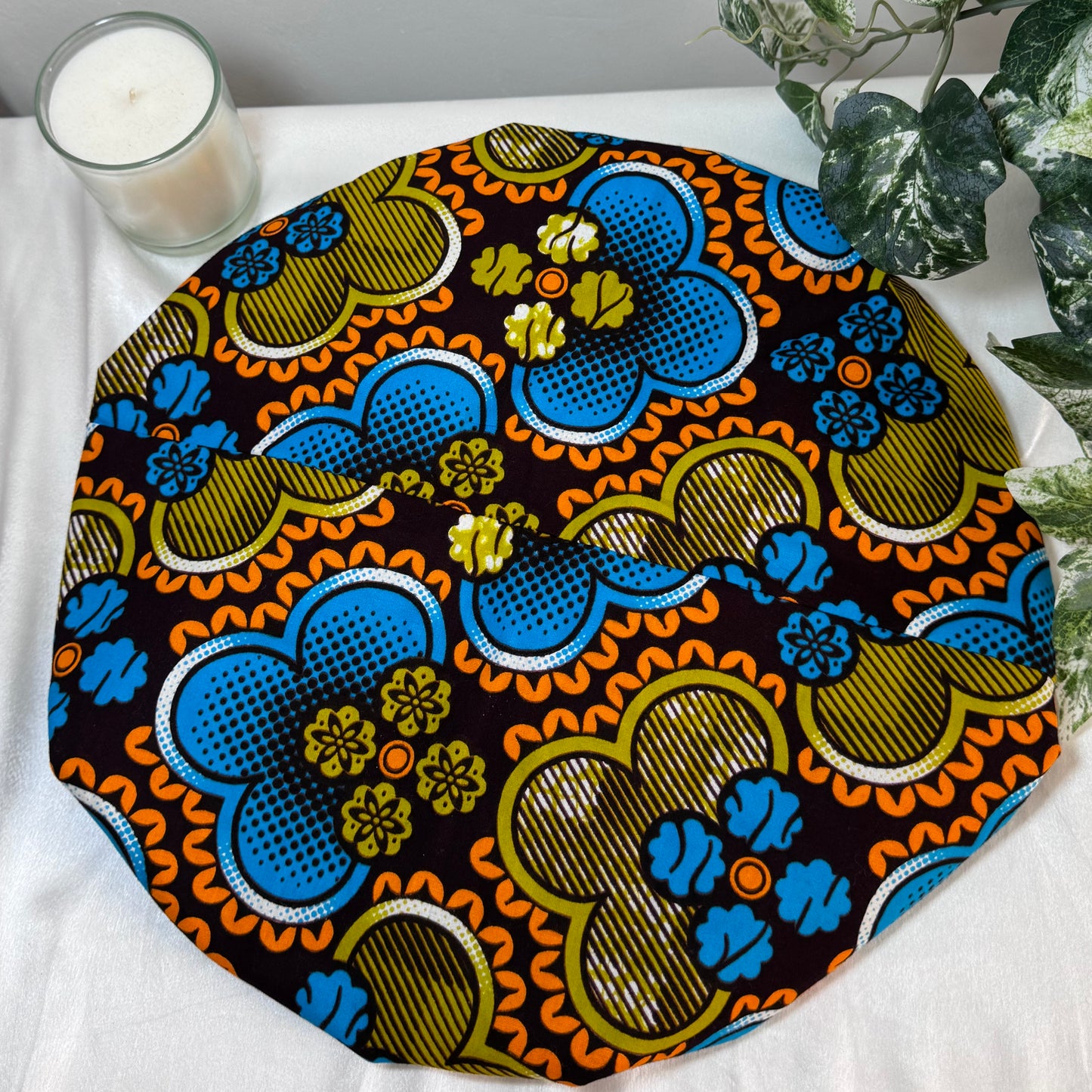 Blue Frills Silk Bonnet